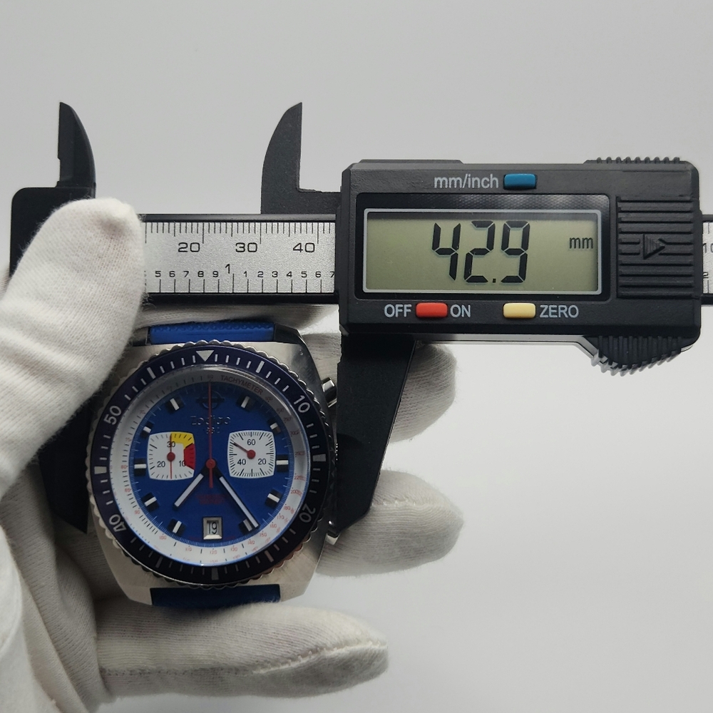 Zodiac Seadragon ZO2222 Men's Blue Quartz Chronograph Watch - READ DESCRIPTION - Picture 14 of 14
